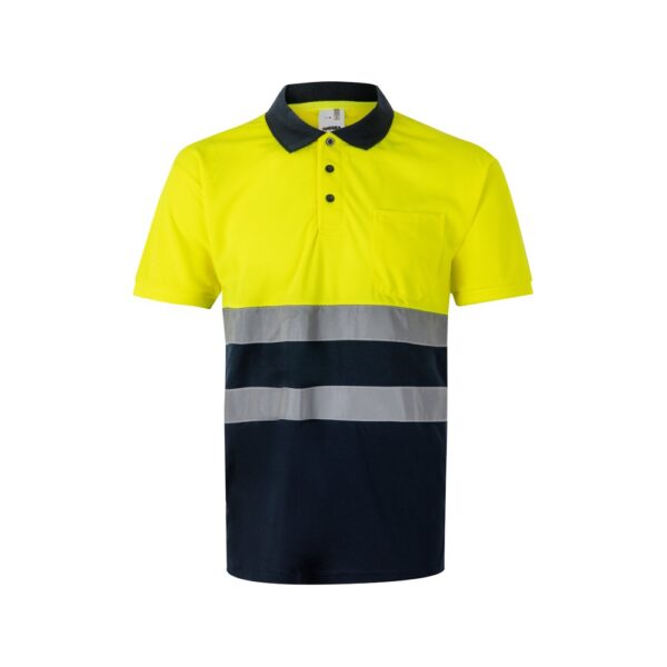 VL FORTUNA. Bird-eye polo shirt (140g/m²) with short sleeves, in polyester (100%)