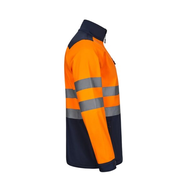 VL HESTIA LARGE. Two-tone soft shell jacket (280g/m²), with fleece lining and TPU membrane, in polyester (96%) and elastane (4%)