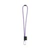 75124_365 SET Lanyard TUBE Long (Ø 7 mm) with D-shape carabiner 55 mm and safety lock Ø 7 mm
