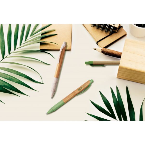 KUMA. Bamboo ball pen with non-slip clip