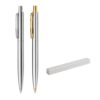 SILVERIO. Stainless steel ball pen with glossy body and clip