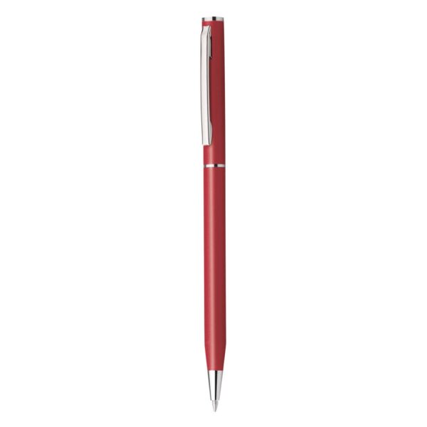 LESLEY METALLIC. Aluminium ball pen with clip and twist mechanism
