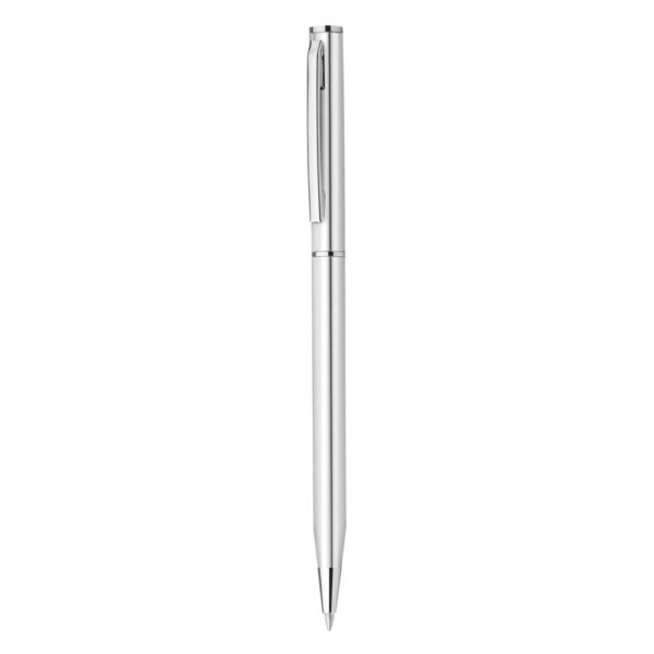 LESLEY METALLIC. Aluminium ball pen with clip and twist mechanism