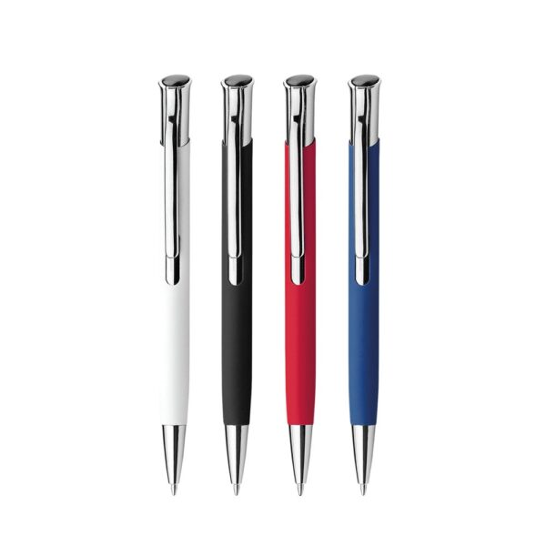 81192_set OLAF SOFT. Aluminium ball pen with rubber finish