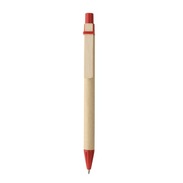 NAIROBI. Kraft paper ball pen with wooden clip