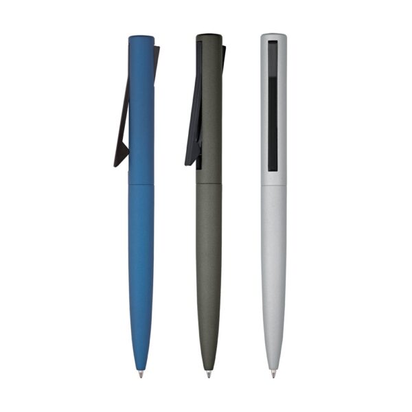 91495_set CONVEX. Recycled aluminium (100% rAL) and recycled ABS (100% rABS) ball pen with clip