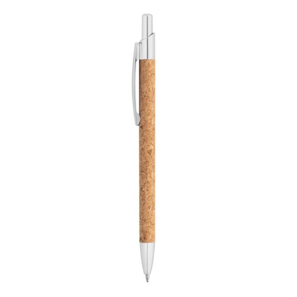 NATURA. Cork and recycled aluminum (100% rAL) ball pen with clip