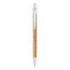 NATURA. Cork and recycled aluminum (100% rAL) ball pen with clip