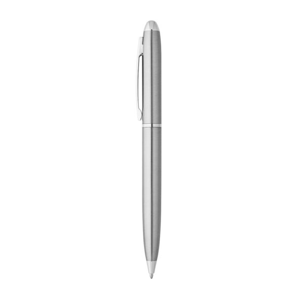CHRIS. Ballpoint pen with stainless steel body (53% rSS) with clip