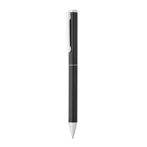 LEAH. Roller and ballpoint pen set in aluminium 94% rAL) with clip