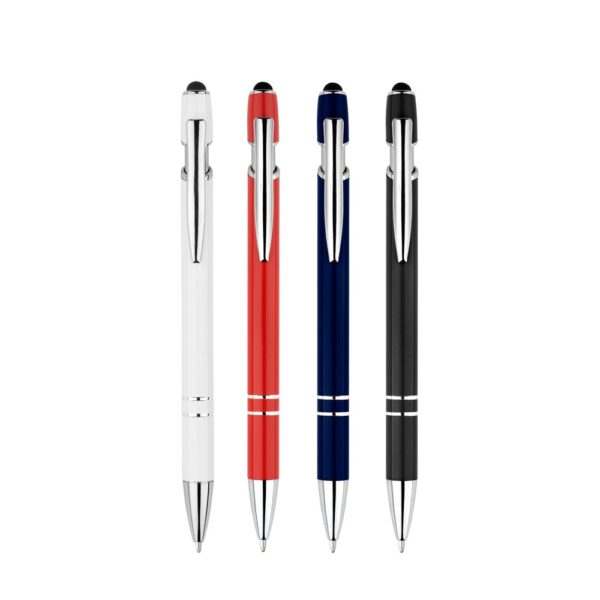 91799_set NEIL. Ballpoint pen with recycled aluminium (100% rAL) body and touch tip