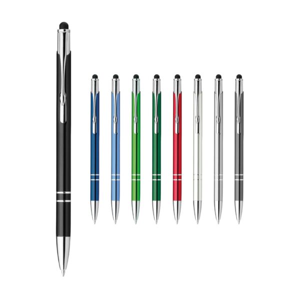 91849_set GALBA. Aluminium ball pen with touch tip and clip