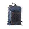 DIVERGENT BACKPACK I. 15'6" Laptop backpack in denim and PU