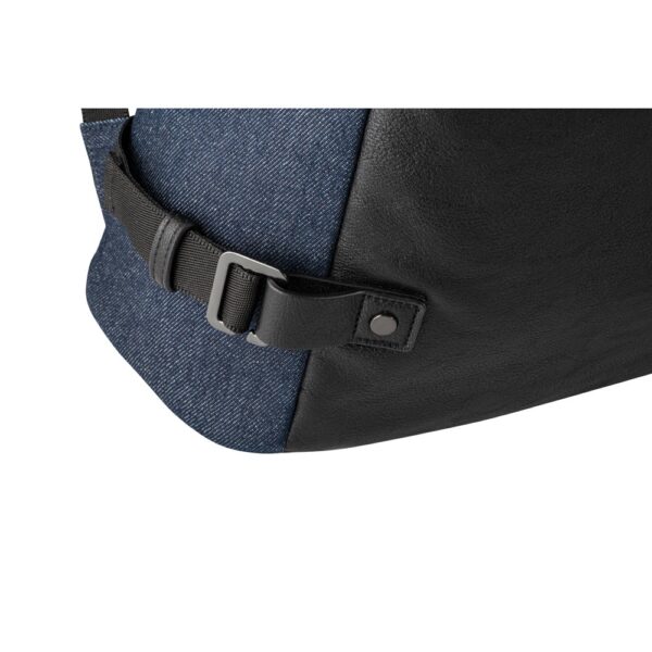 DIVERGENT BACKPACK I. 15'6" Laptop backpack in denim and PU