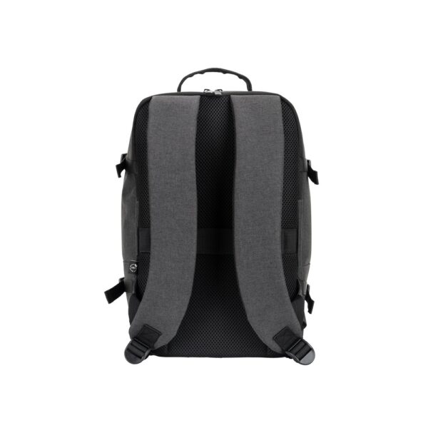 CIES. Backpack developed to fulfil the dimensions required by airlines in high-density 600D recycled polyester