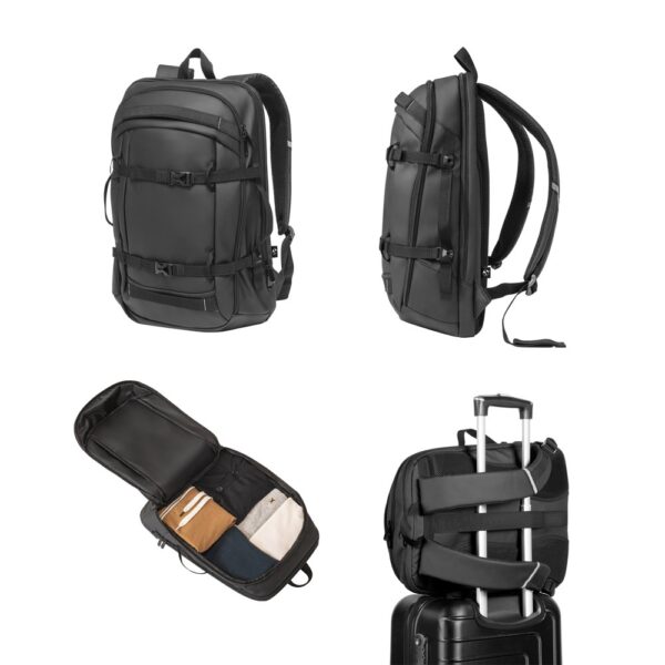 KAMPALA. Laptop backpack in 900D, high-density recycled polyester, with water-resistant coating and 210D recycled polyester lining 17'3"