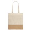 MERCAT. 100% cotton bag (160 g/m²) with imitation jute details