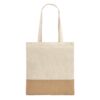 MERCAT. 100% cotton bag (160 g/m²) with imitation jute details