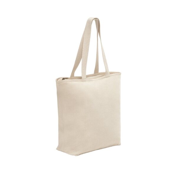 92926_150 HACKNEY. 100% cotton bag with zipper (280 g/m²)