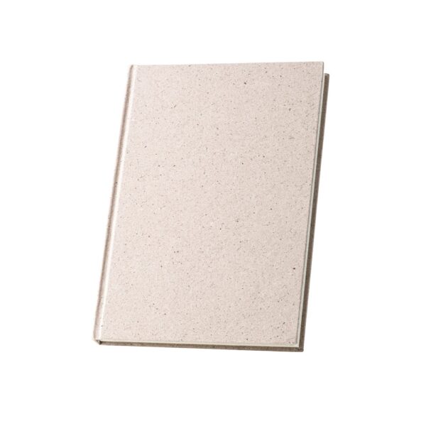 ORGANIC RIGID. A5 notepad with hard cover made from organic elephant matter (80%)
