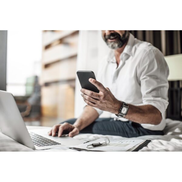 BOURCHIER. Metal and PU keyring with hook