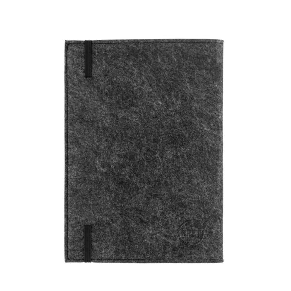 93636_133-c BALDWIN. A5 notepad with recycled felt cover (100% rPET) and lined pages in 100% recycled paper