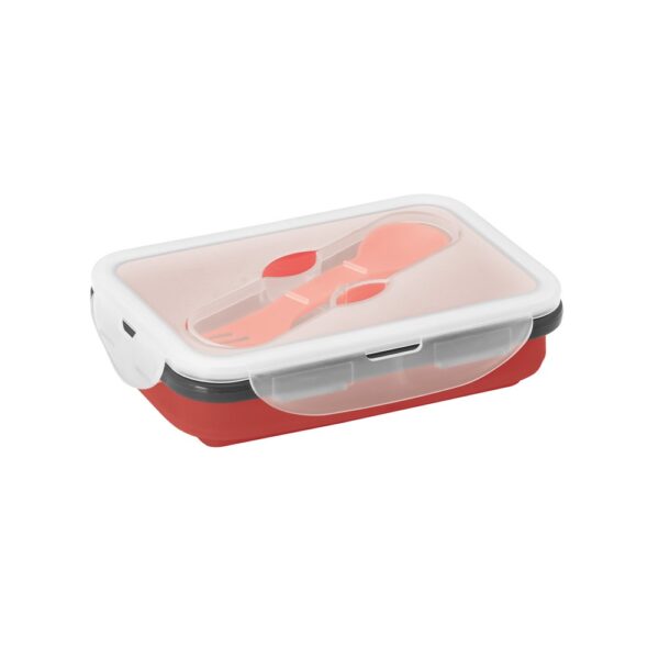 93847_105 SAFFRON. Lunch Box. Retractable hermetic box in silicone and PP 640 mL