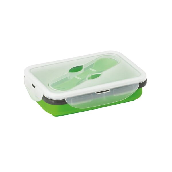 93847_119 SAFFRON. Lunch Box. Retractable hermetic box in silicone and PP 640 mL