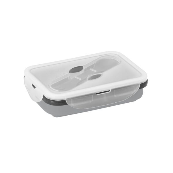 93847_123 SAFFRON. Lunch Box. Retractable hermetic box in silicone and PP 640 mL