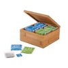 93996_160 ARNICA. Bamboo tea box with 4 compartments and magnet closure