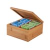 93996_160-c ARNICA. Bamboo tea box with 4 compartments and magnet closure