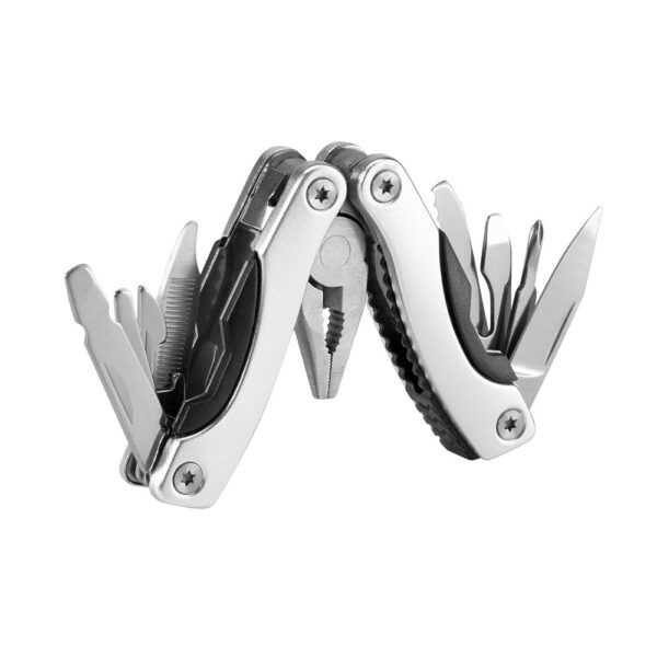 DUNITO. Folding mini multi-function pliers made of stainless steel and aluminum