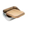 SHINO. Lunch Box. Stainless steel lunch box with bamboo lid