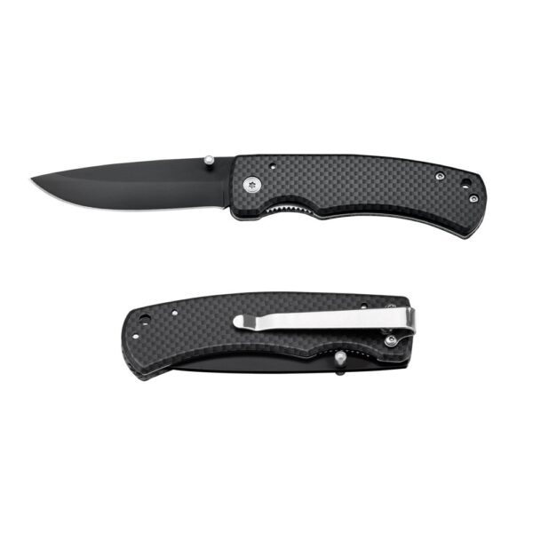 94035_set ALICK. Carbon fiber coated aluminum pocket knife