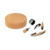 MORETO. Wine set with 4 pieces in bamboo, stainless steel and ABS