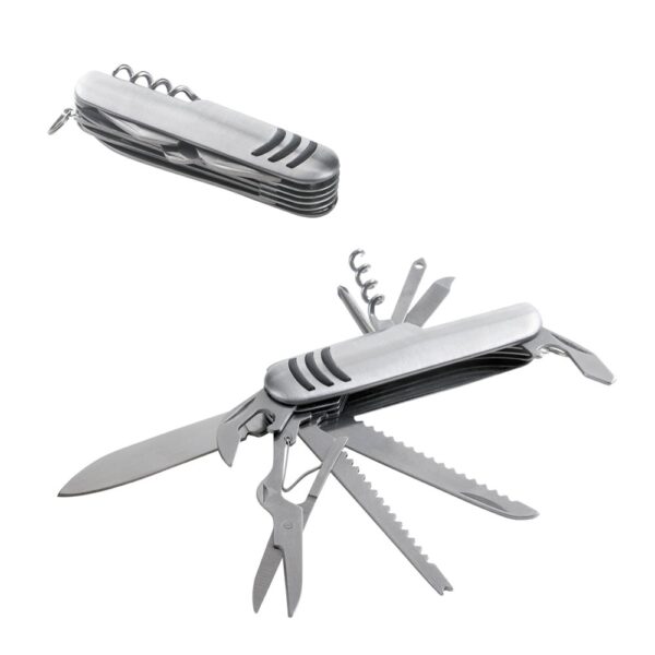 KAPRUN. Multi-function pocket knife made of stainless steel and metal