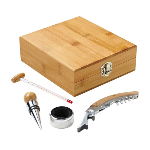 94190_set CABERNET. Wine set in bamboo, stainless steel, glass and ABS