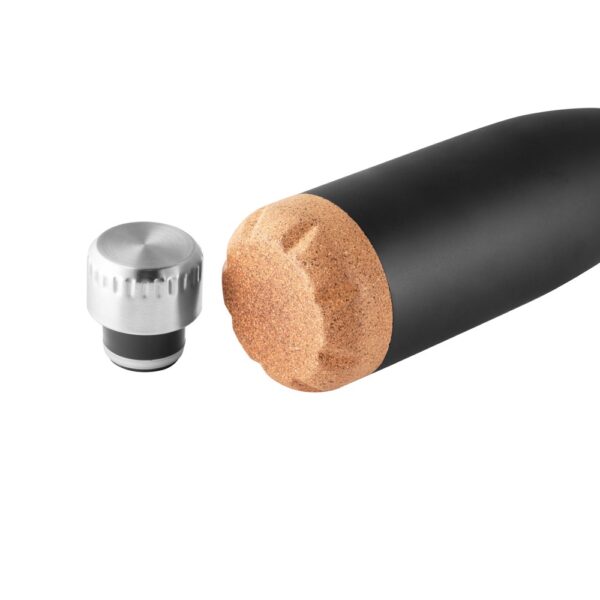 SOLBERG. Stainless steel thermos and cork base 560 mL