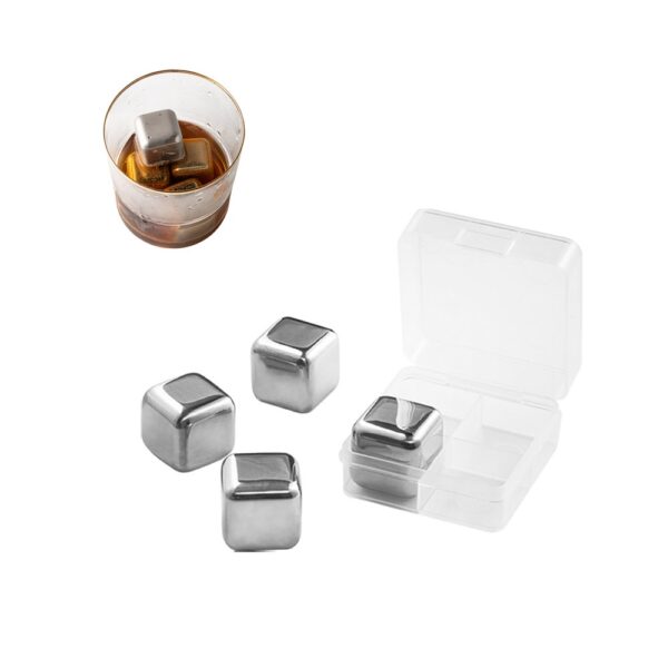 94252_set GLACIER. Set of reusable stainless steel ice cubes