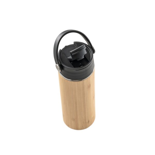 LAVER. Thermos bottle in bamboo, stainless steel and PP 440 mL