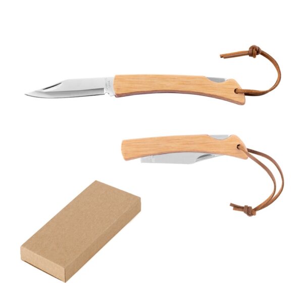 RANGER. Pen Knife with stainless steel blade and bamboo handle