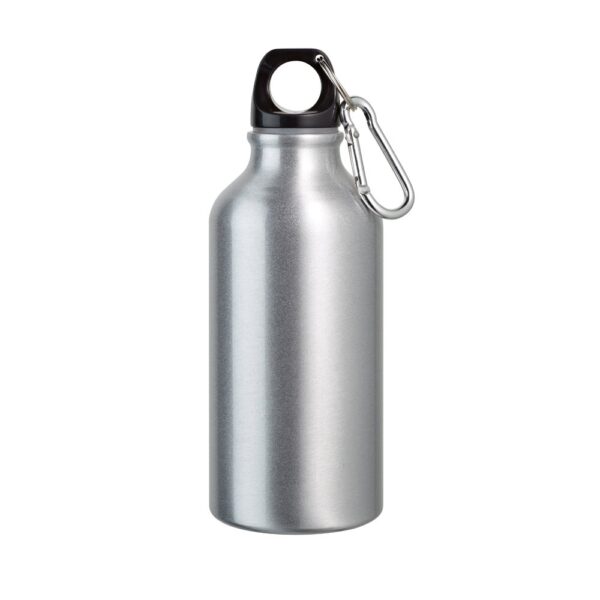 LANDSCAPE S. Aluminium sports bottle with carabiner 400 mL