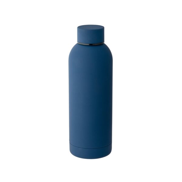 ODIN. Double wall vacuum stainless steel (36% recycled) bottle with rubber coating 550 mL