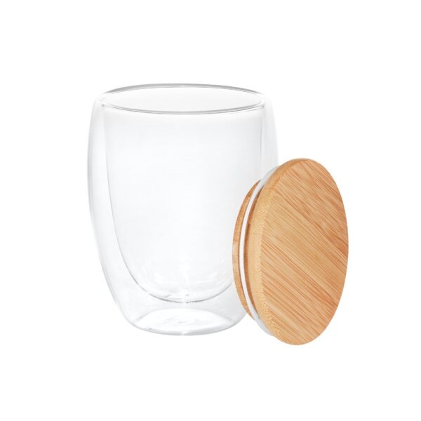 ECUADOR L. Borosilicate glass travel cup 350 mL