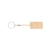 HOPPS. Rectangular bamboo keyring with PET cord