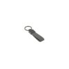 RAVEN. Rectangular-shaped keyring made of metal and recycled pet (30% recycled)