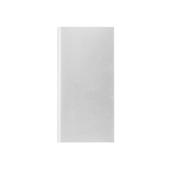 97137_127-b CLERK. 8.000 mAh power bank with solar panel in 100% recycled aluminium