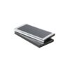 97137_a CLERK. 8.000 mAh power bank with solar panel in 100% recycled aluminium
