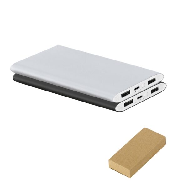 97351_set NOBEL. Power bank 7.200 mAh in recycled aluminium (100% rAL)