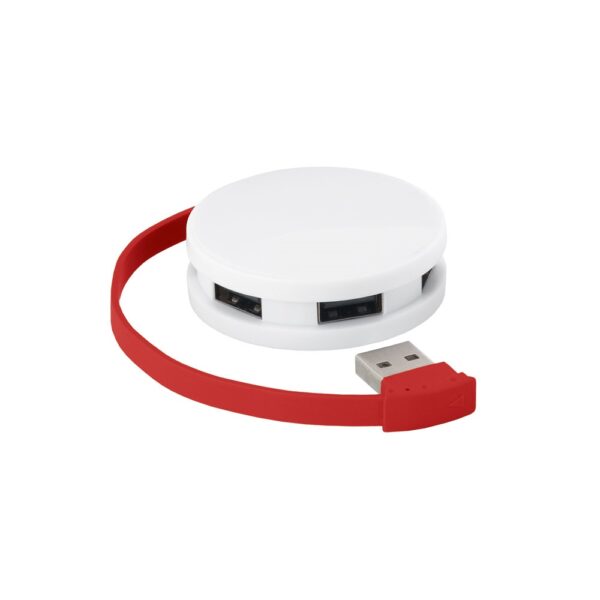 GARDNER. HUB with cable and 4 USB-A ports in ABS